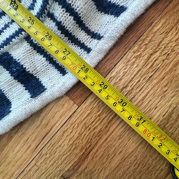 GAP x Womens Oversized Striped Navy White Knit Cardigan Coastal vibes Boho XS/S - Picture 6 of 6
